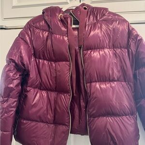Herno Shiny Plum Puffer Jacket